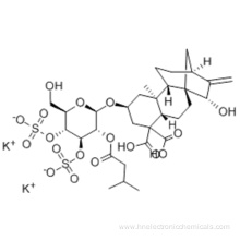 dipotassium dihydrogen 15alpha-hydroxy-2beta-[[2-O-isovaleryl-3,4-di-O-sulphonato-beta-D-glucopyranosyl]oxy]kaur-16-ene-18,19-dioate CAS 33286-30-5
